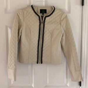 Imitation leather jacket